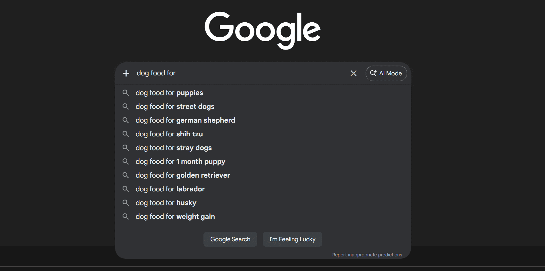 Keyword research for beginners google auto complete.