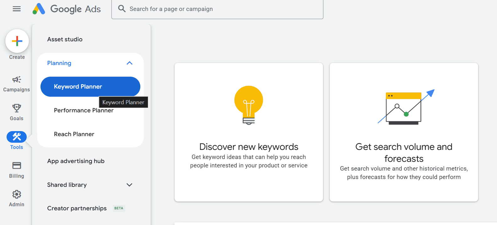 Google keyword planner- keyword research for beginners