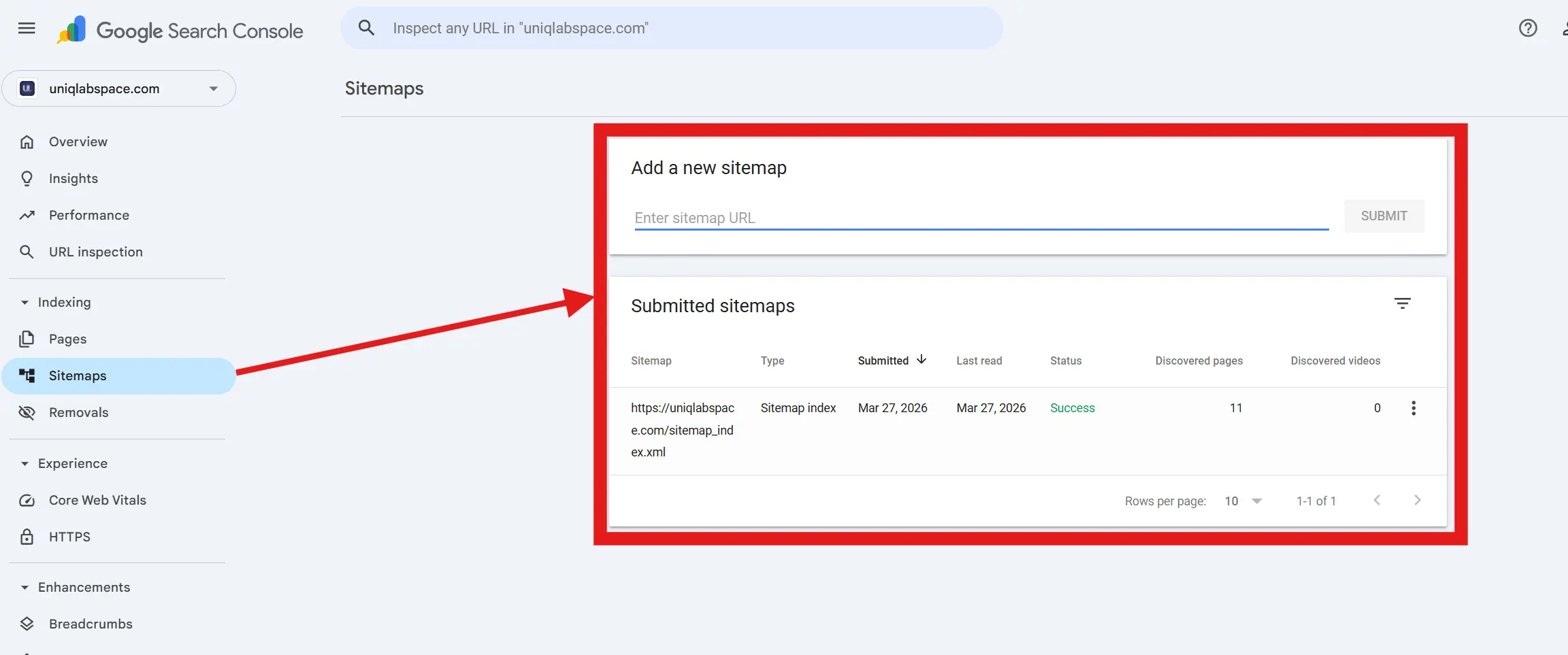 seo for new website gsc panle